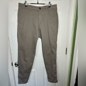 Lululemon Mens Commission Pants 34 Tan/Gray Casual Classic Stretch Technology